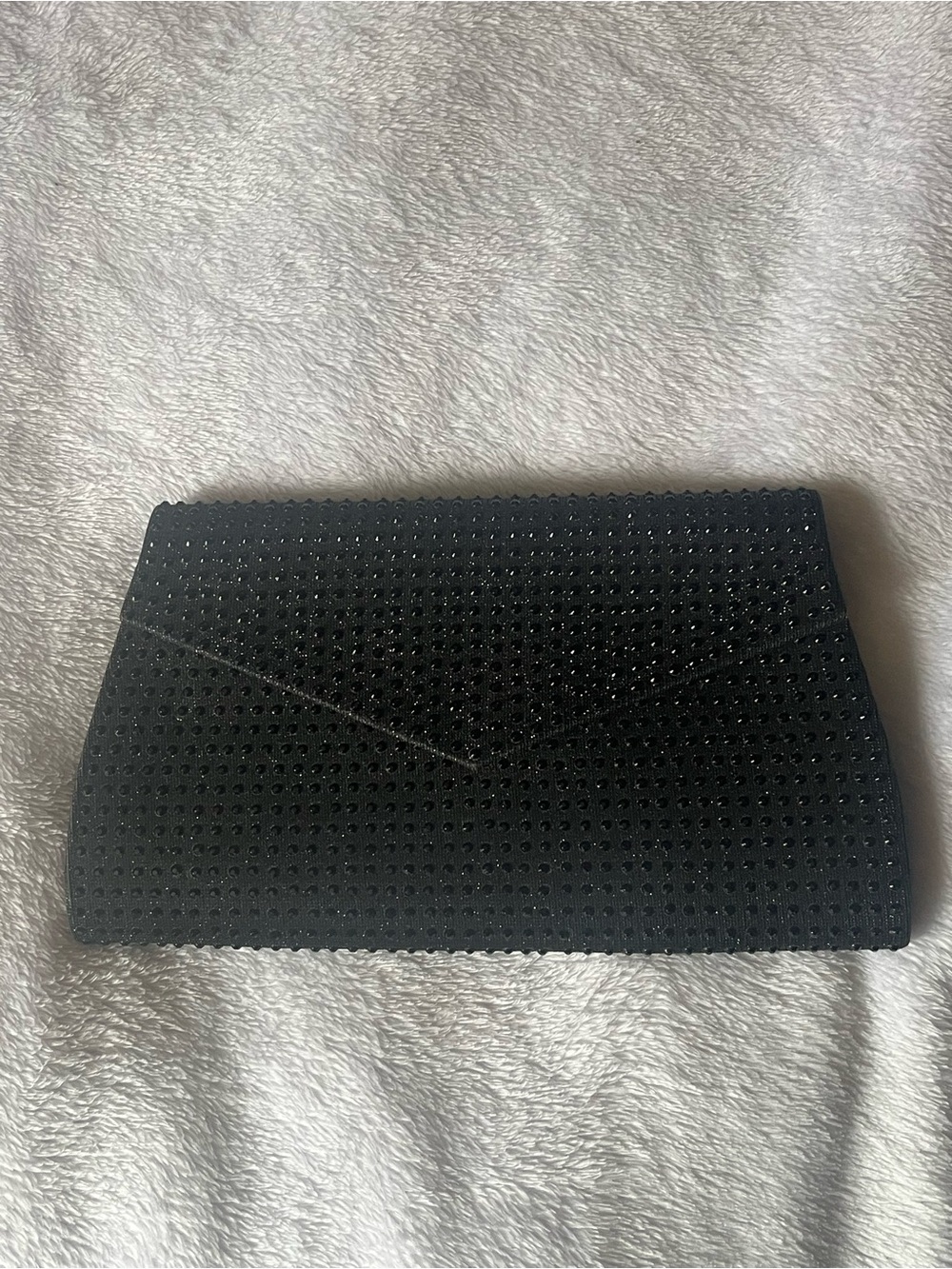 Black Crystal Envelope Clutch - Unbranded